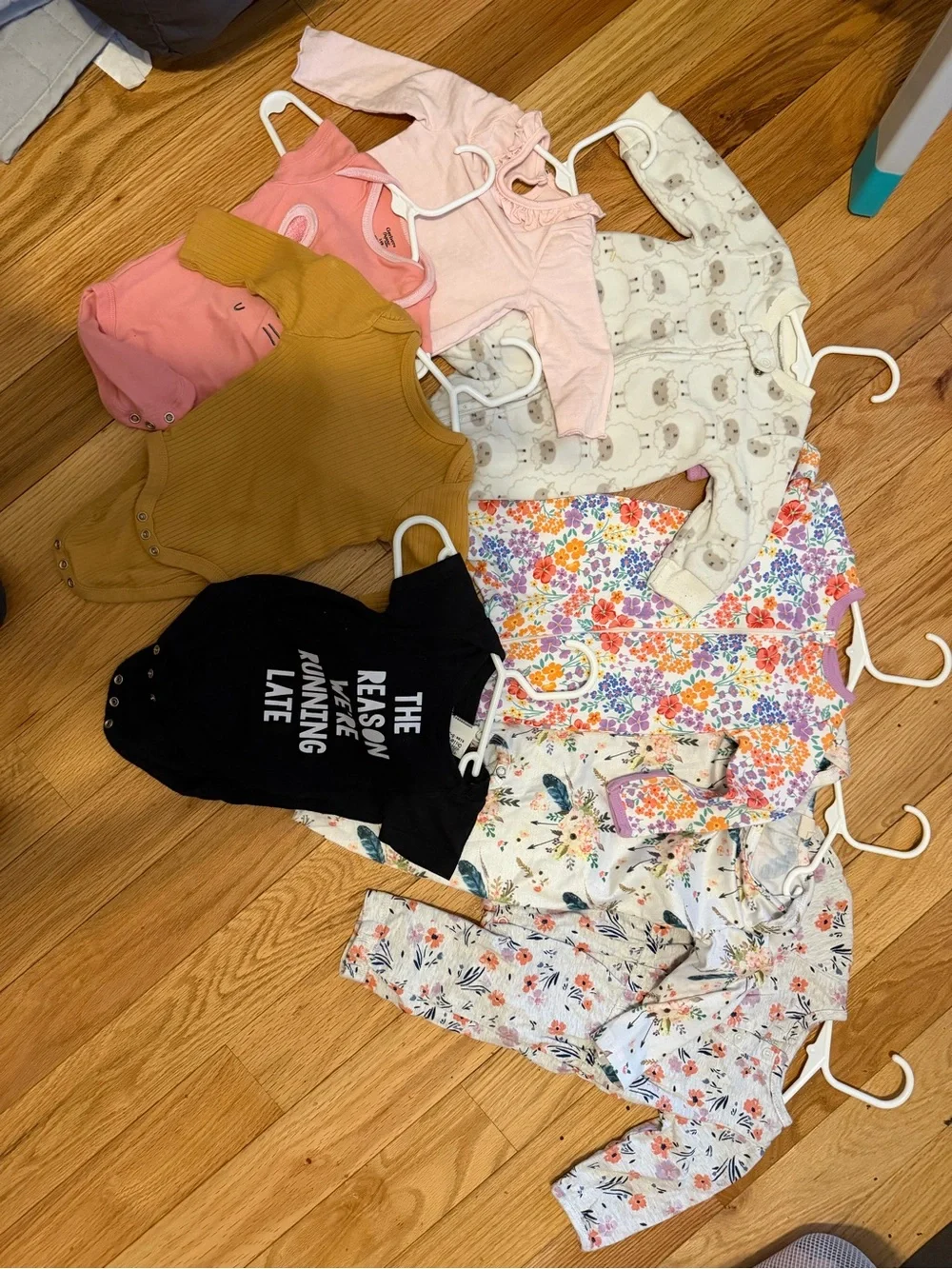 Carter's Cream, Pink, Gray & Multicolor Baby Footies and Sleep Sacks